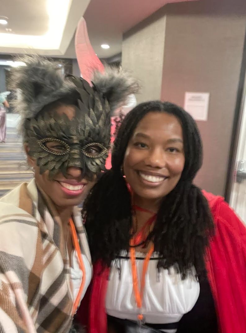 Program Director Heidy Palacios dressed as the werewolf, while Clinical Coordinator Charlie Downing dressed as Little Red Riding Hood