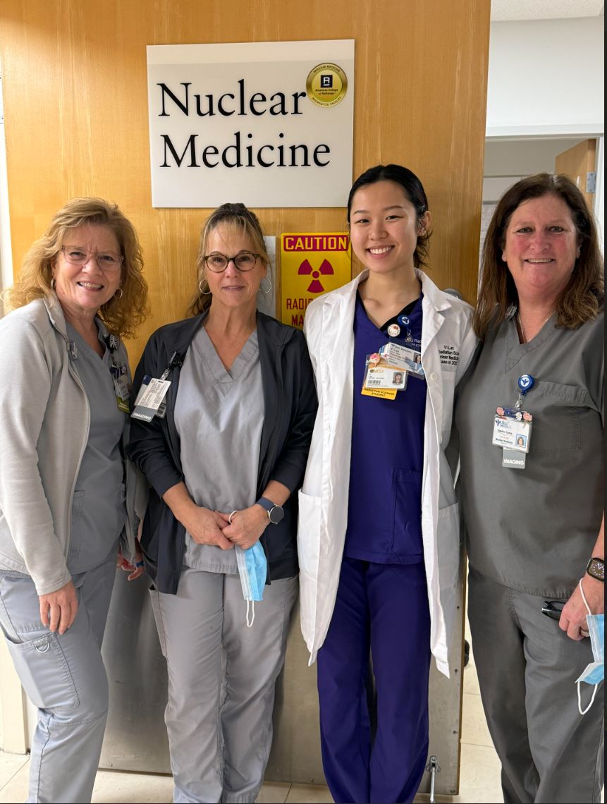 Becky S. Cutchins CNMT, Lori B. Grubbs R.T.(N), Student Vi Luc, Debra L. Corns R.T.(N)