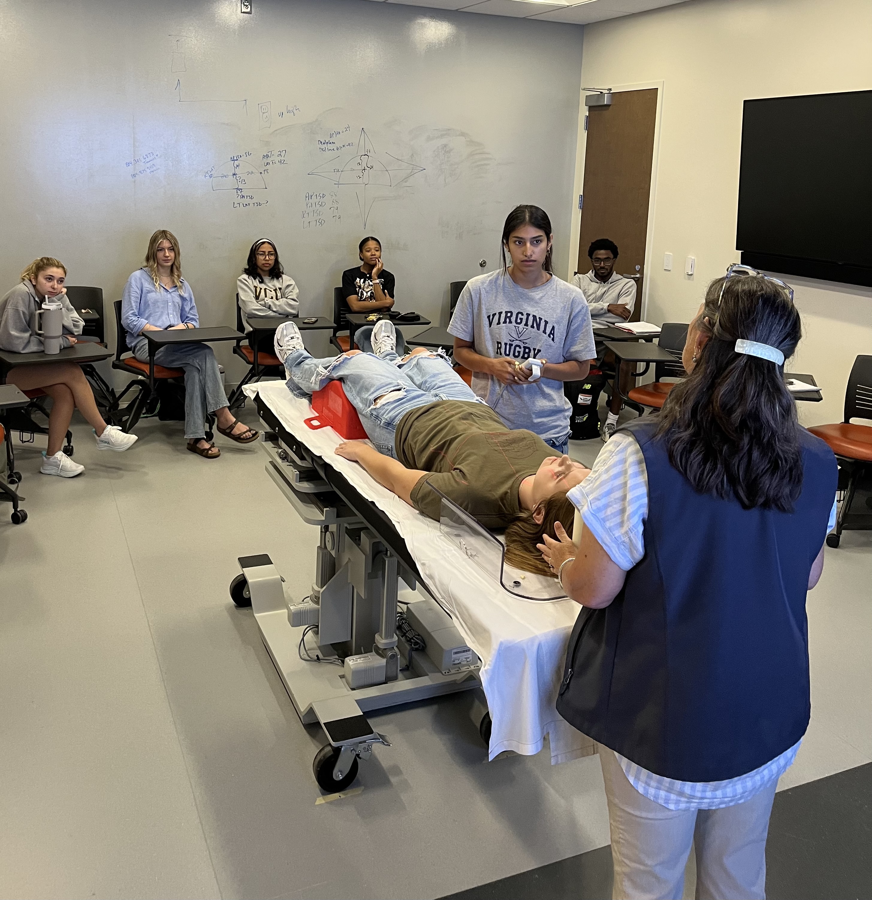 Radiation demonstration in lab