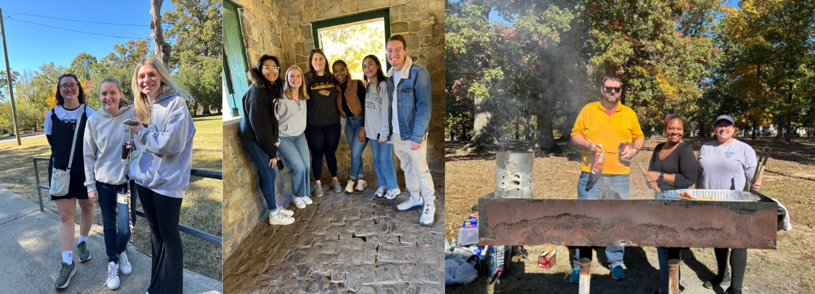 Sophomores Madison Gooding, Kenzie Martone and Olivia Lanham, Seniors Cathy Caramaco, Natalie Branch, Courtney Maxwell, Crystal Hunter, Andrea Cabral and Noah Stanley, Radiography faculty watch the grill